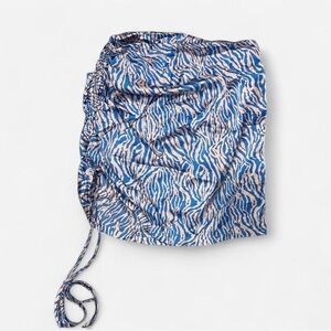 Blue and White Zebra Print Skirt